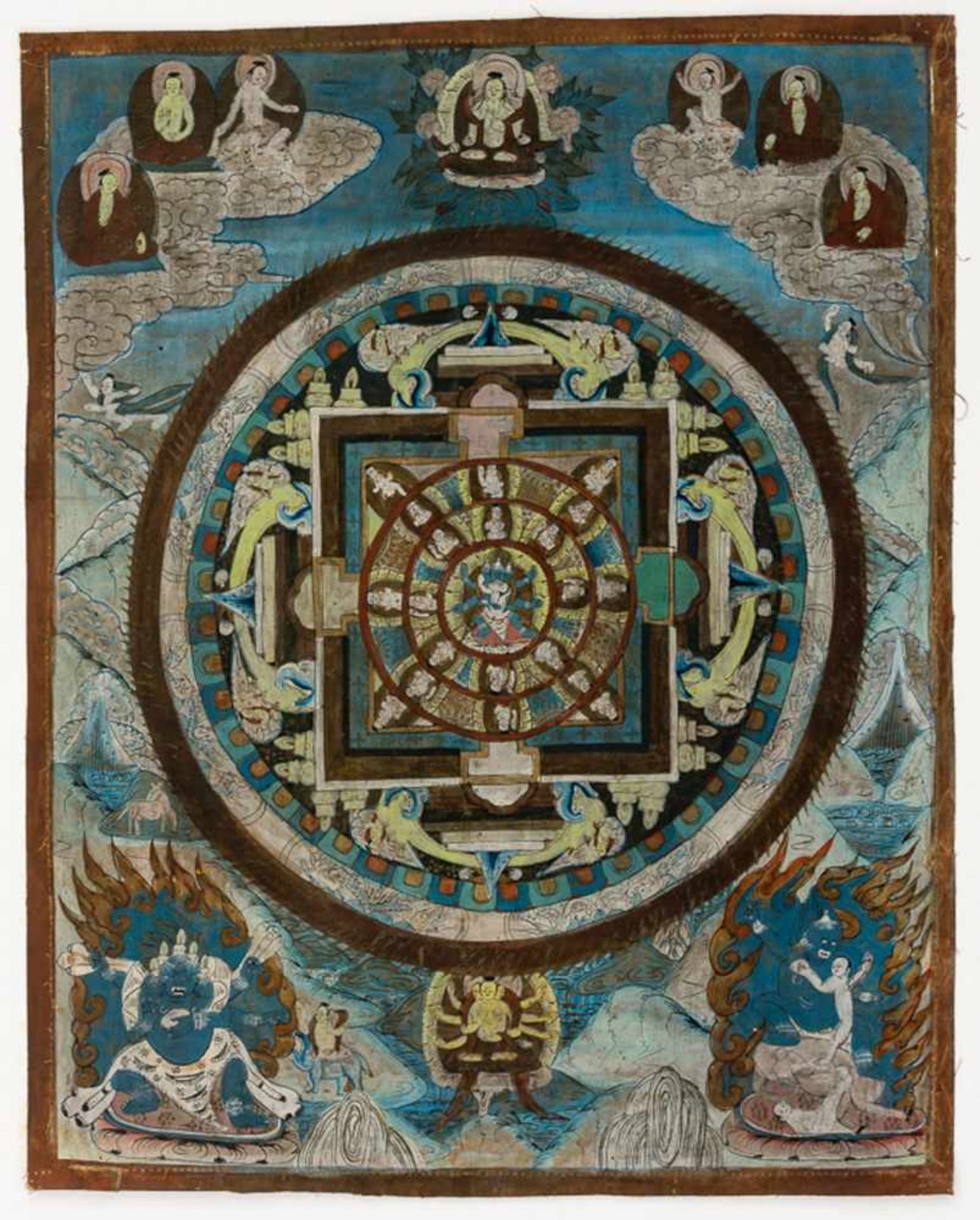 Thangka Tibet, wohl 19. Jh. 45 x 35 cm Thangka, Tibet, probably 19th c., 45 x 35 cm Thangka Tibet,