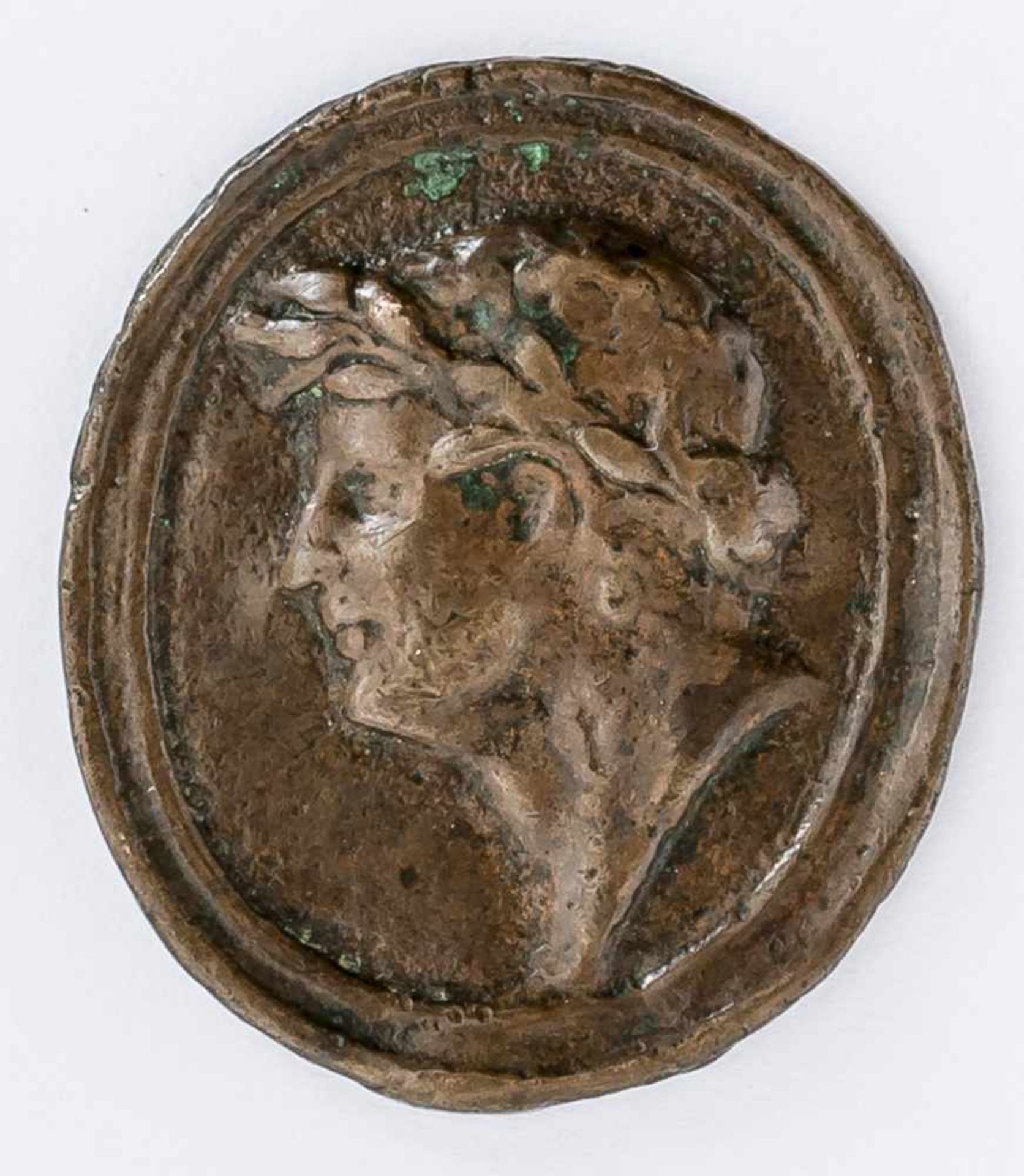 Caesar(?) Italienische Plakette, wohl 16. / 17. Jh. 3,7 x 3 cm Caesar (?), Italian plaquette,
