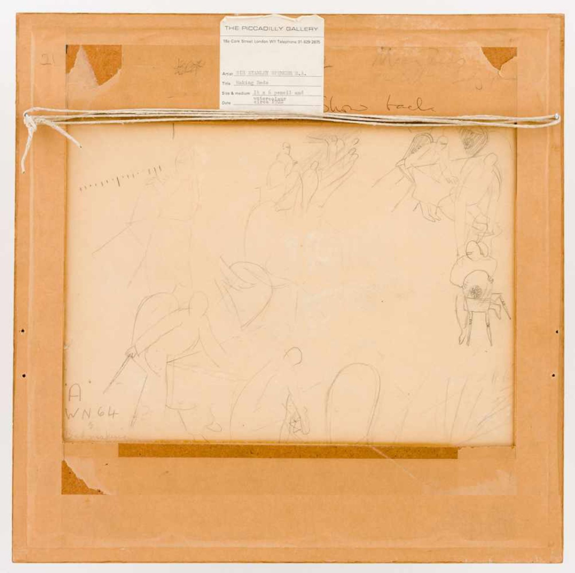**Sir Stanley Spencer (1891-1959) Making Beds Bleistift und Wasserfarbe, ca. 1922 14 x 16 cm, - Image 3 of 3