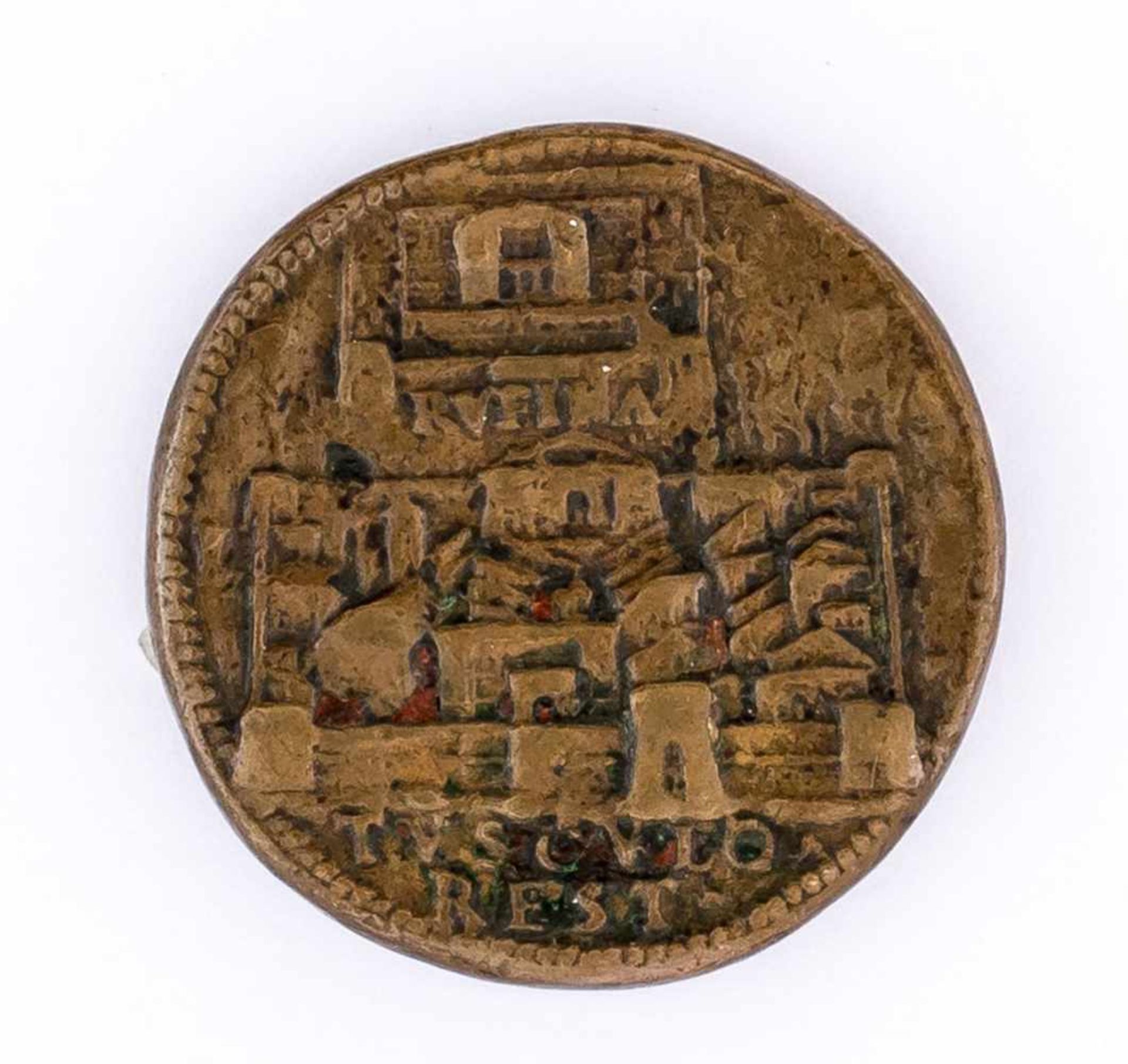Paul III - Restaurierung von Tusculum Medaille, wohl 1548 Durchmesser: 3,5 cm Vorderseite: Büste - Bild 2 aus 2