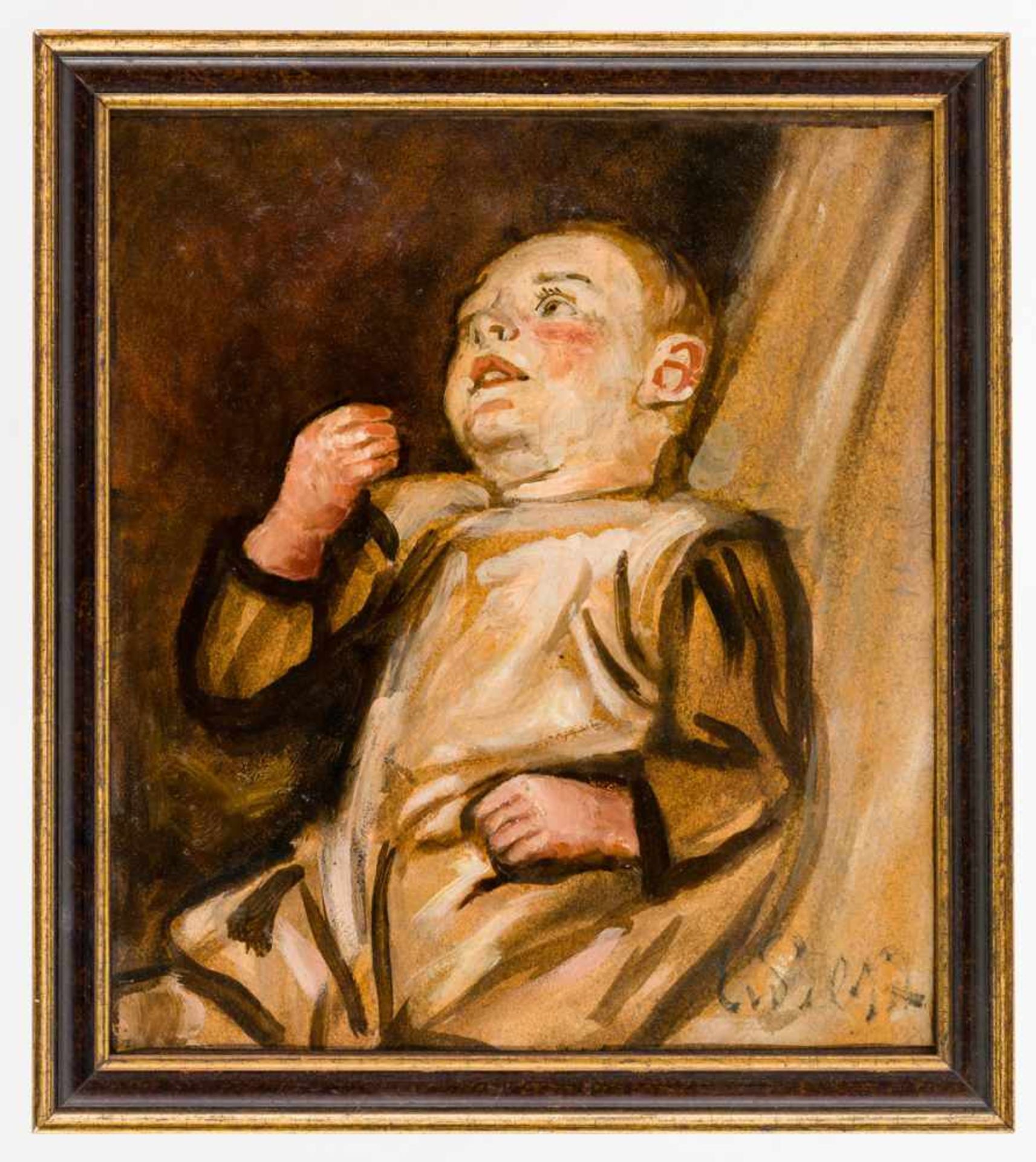 Eduard von Gebhardt (1838 - 1925) Kind Öl / Holz, unten rechts signiert 24 x 21 cm Eduard von - Image 2 of 3