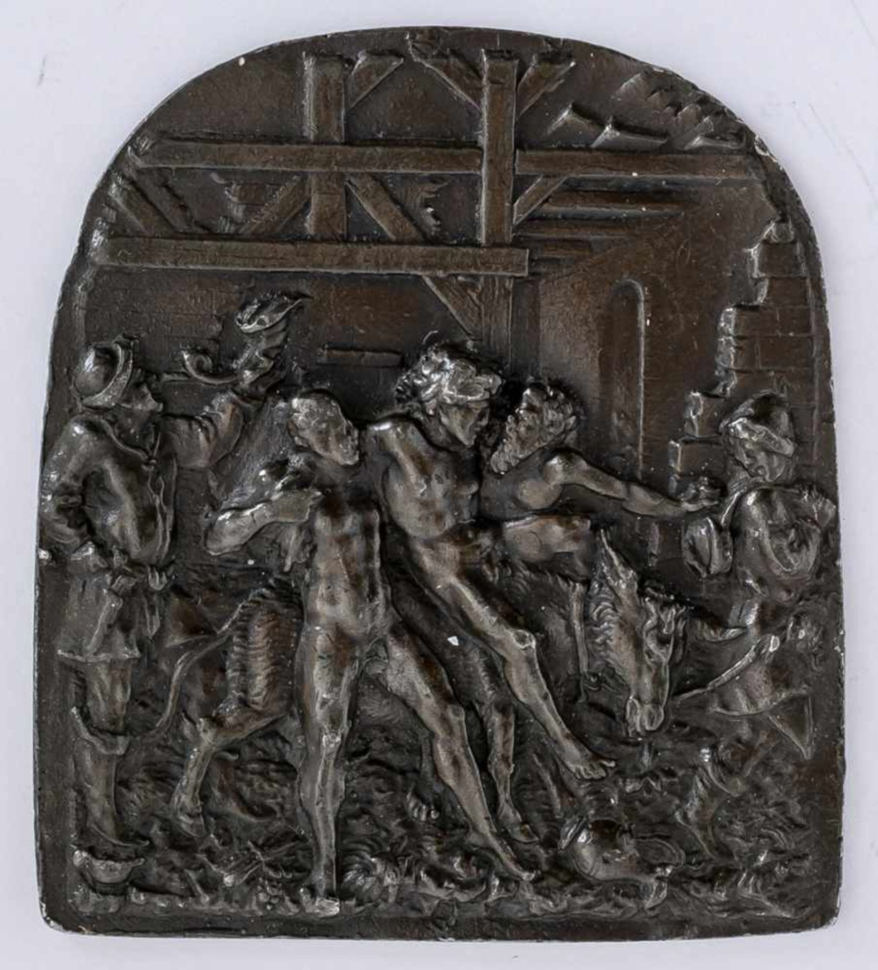 Bacchus auf dem Esel Deutsche Plakette nach Peter Flötner (1485-1523),wohl um 1550 6,8 x 6 cm