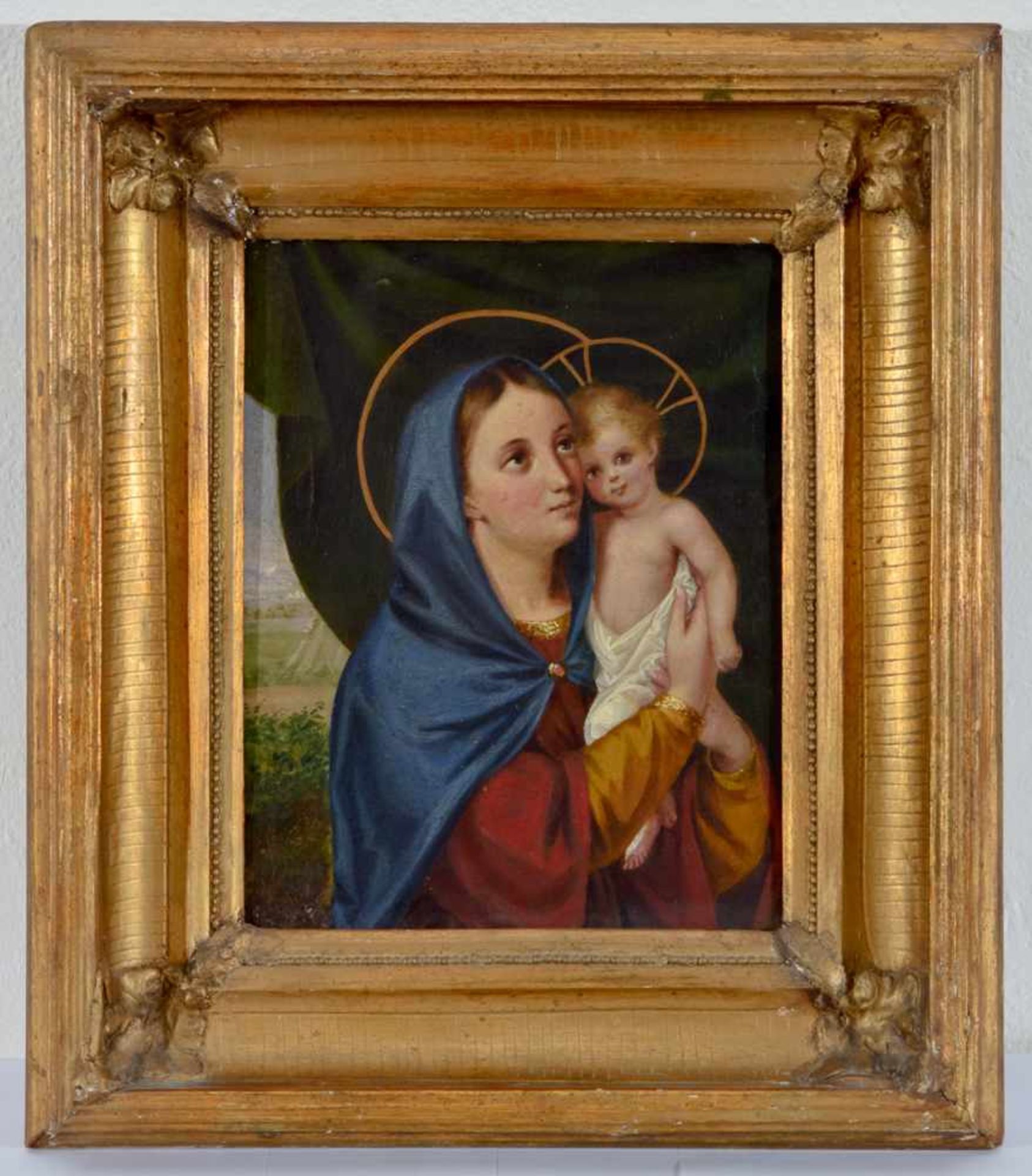 Madonna Öl / Leinwand, signiert "G. Pock", wohl Giovanni Antonio Pock (1780-1842) 32,5 x 25,5 cm, - Bild 2 aus 2