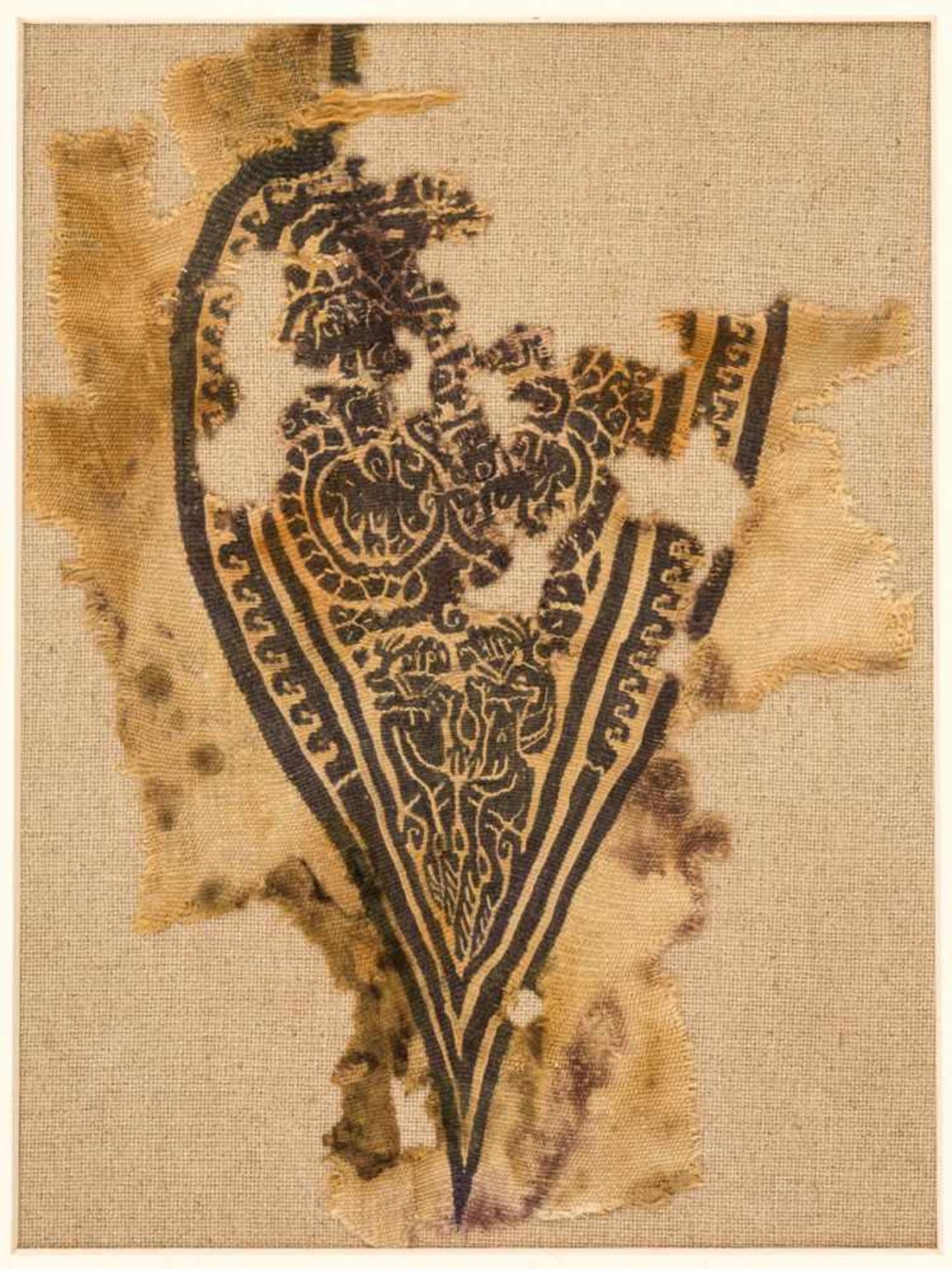 Koptisches TextilfragmentWirkerei, Leinen / Wolle, wohl 3.-8. Jh.ca. 28 x 20,5 cmProvenienz: Dr.