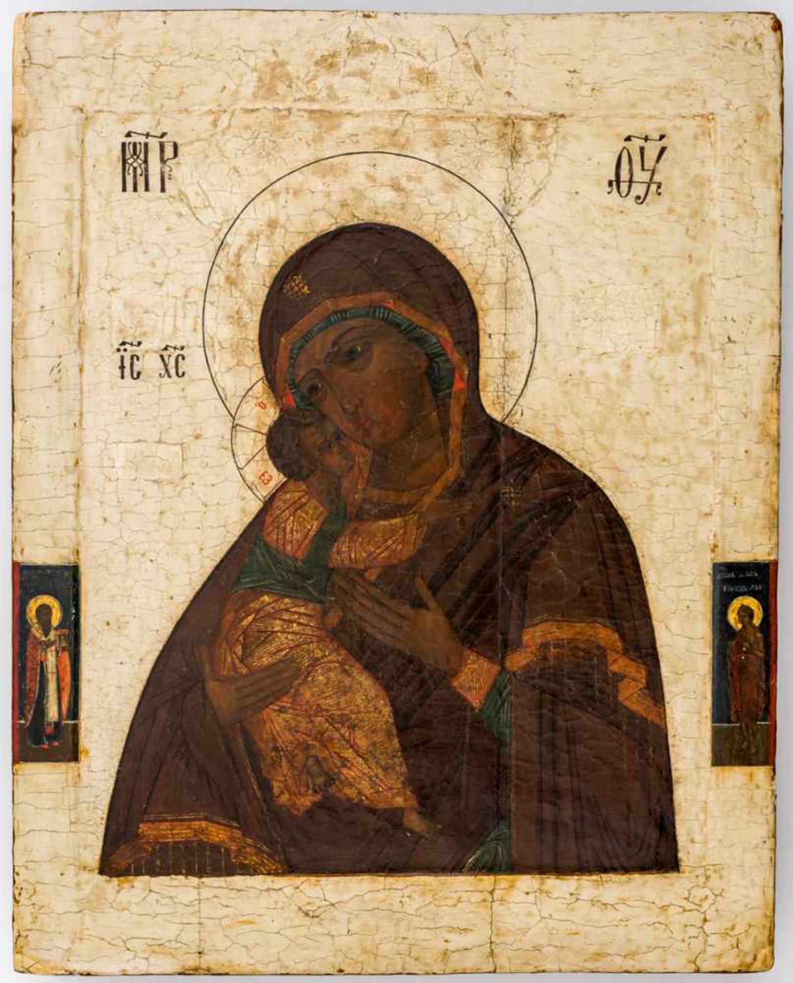 Gottesmutter von VladimirGrosse russische Ikone, 19. Jh. 61 x 48 cmProvenienz: Süddeutsche