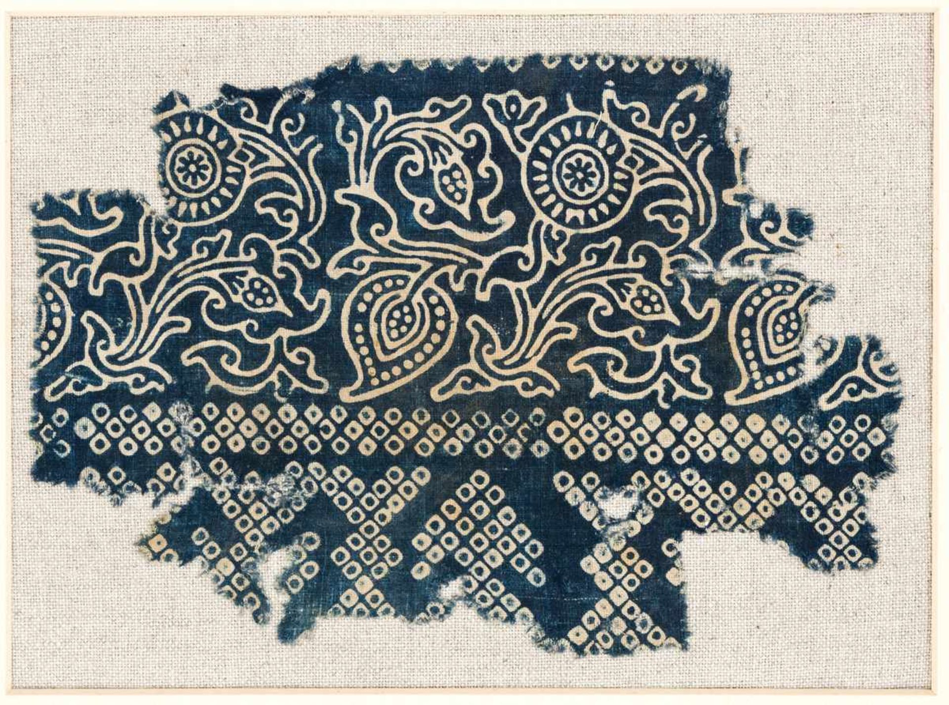 Koptisches TextilfragmentWirkerei, Leinen / Wolle, wohl 3.-8. Jh.ca. 18 x 26,3 cmProvenienz: