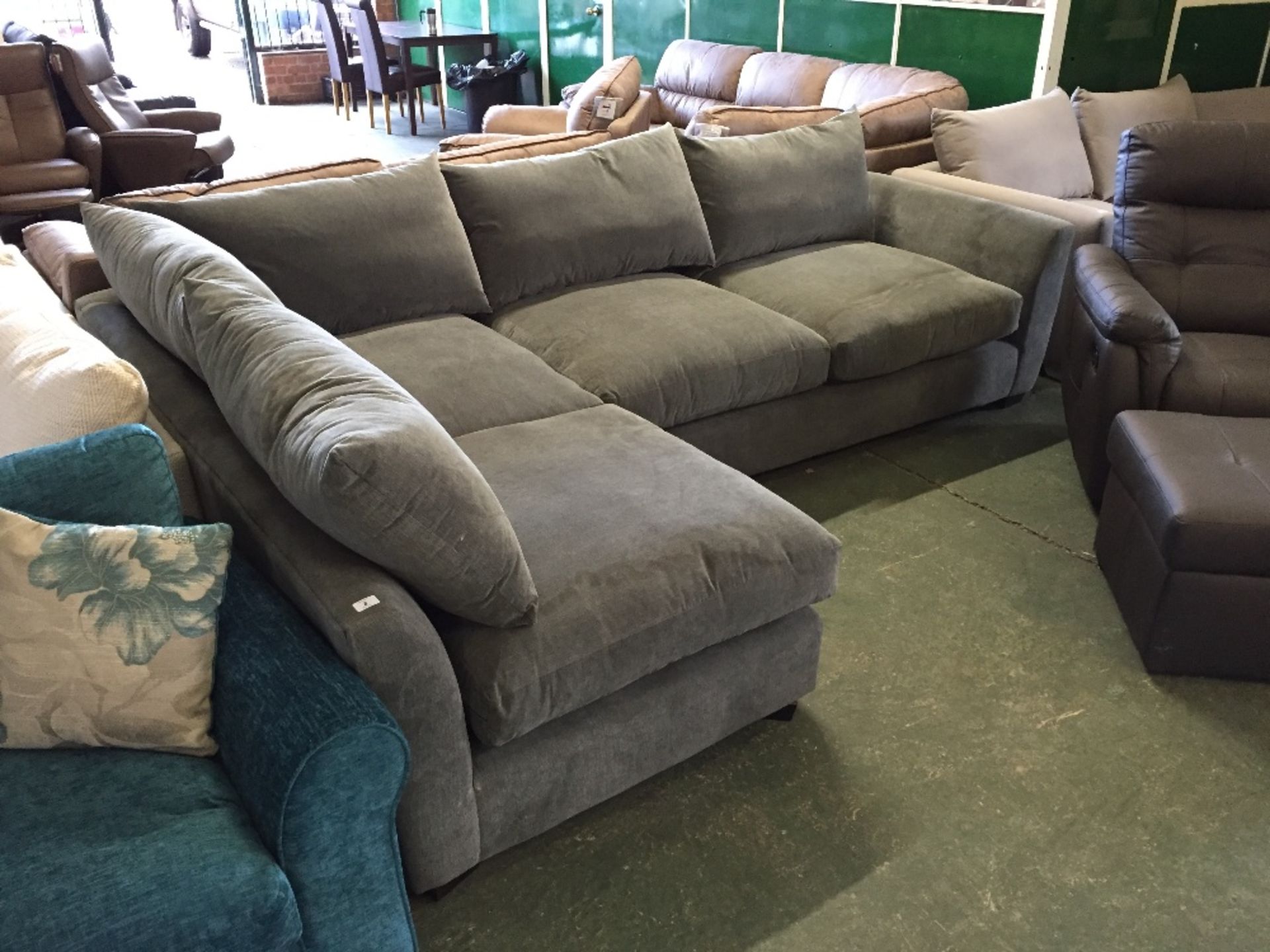 GREY 2 PART CORNER GROUP (marks on cushions)