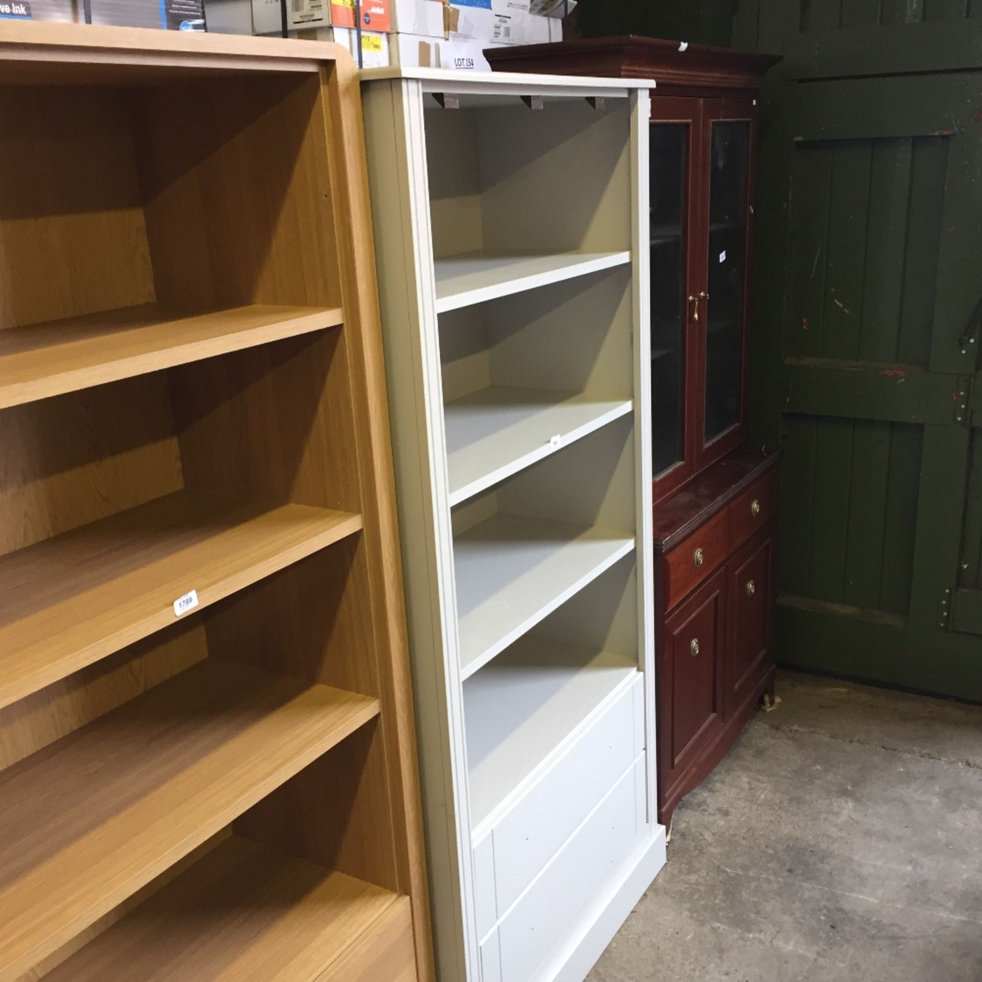 SOFT GREY OPEN BOOKCASE (return)