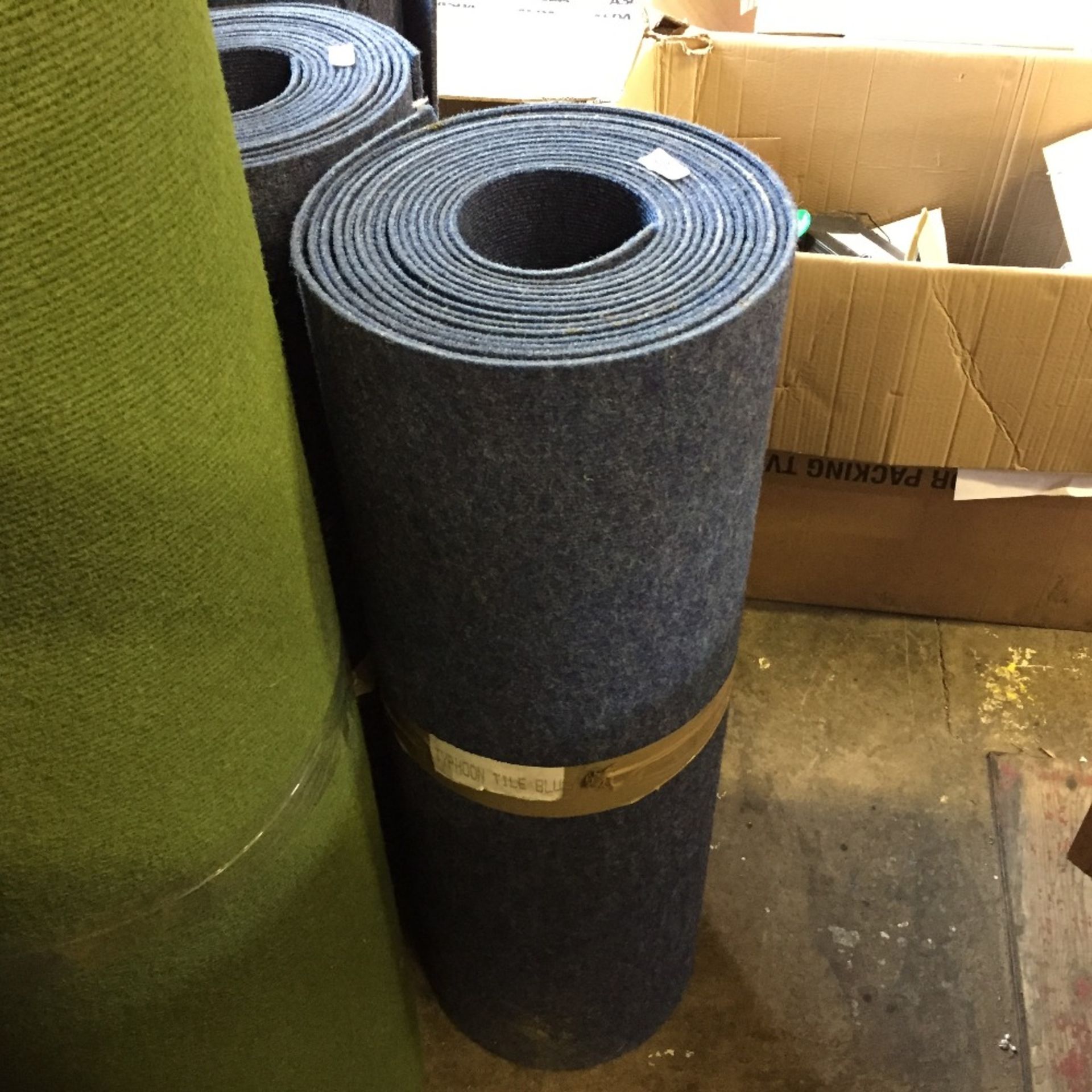 BLUE OFF ROLL CARPET