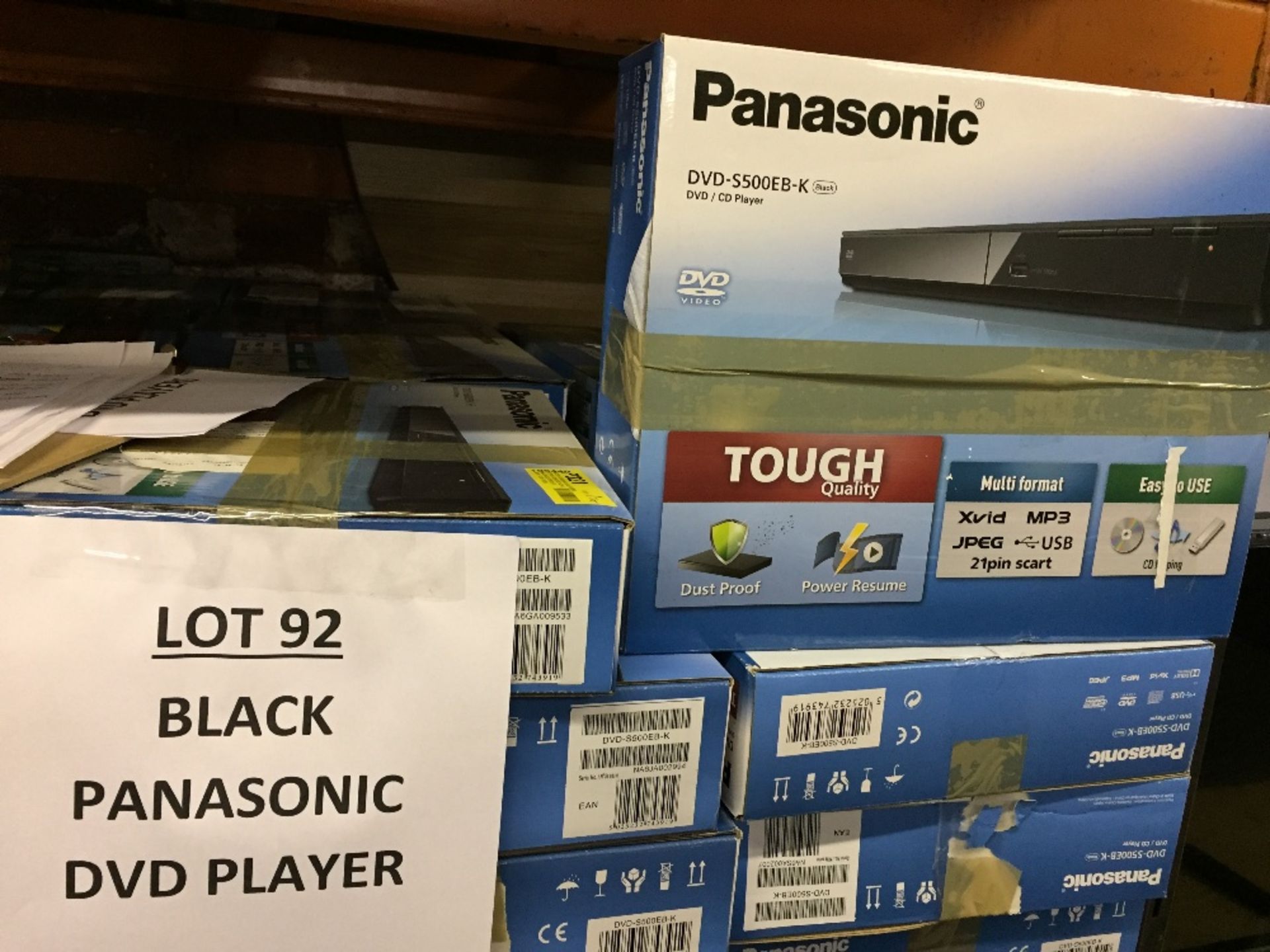 1 Pallett of 80- Black Panasonic DVD Players (S500