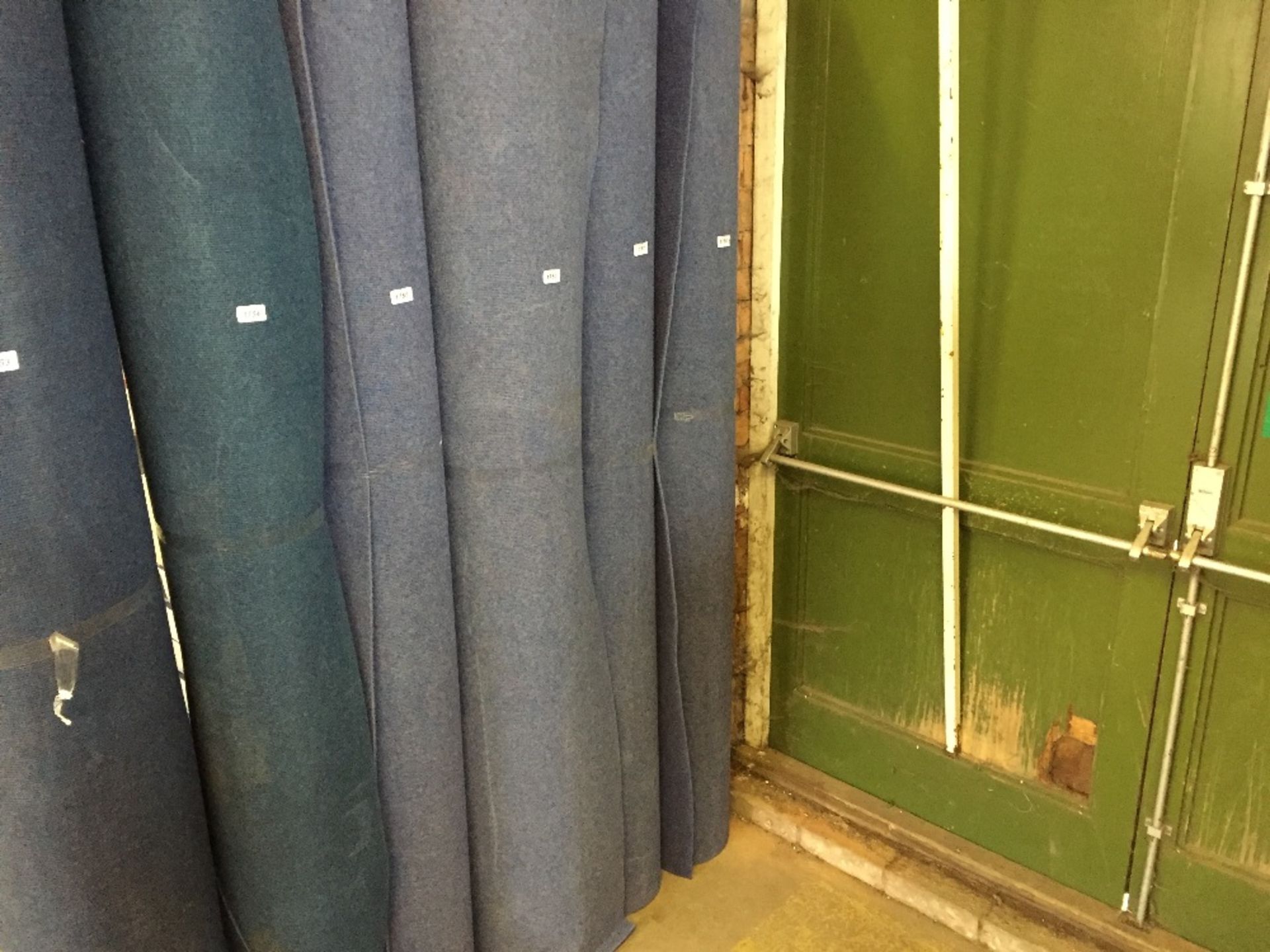 BLUE OFF CUT ROLL OF CARPET