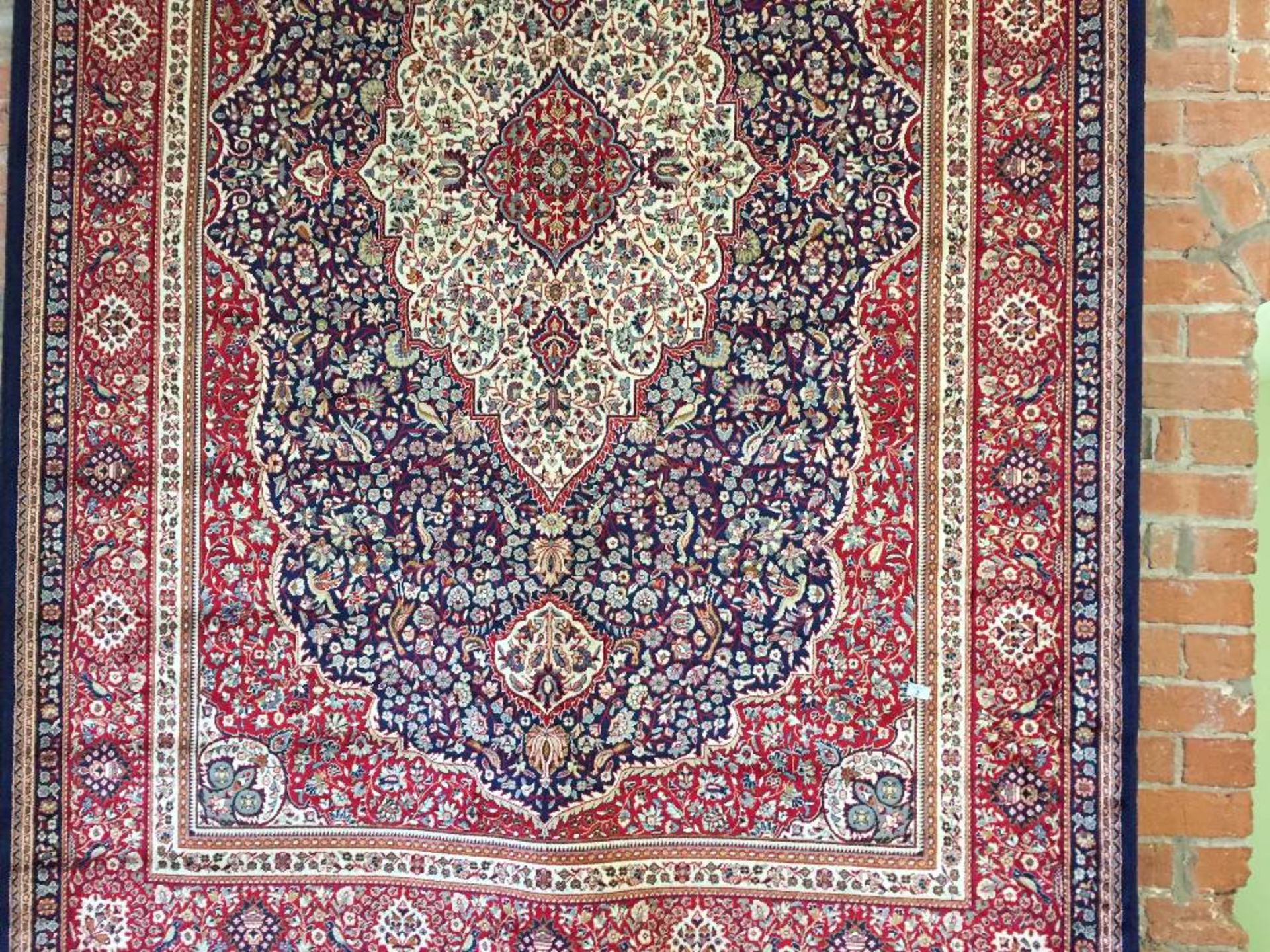 RED AND BLUE KASHMIR RUG