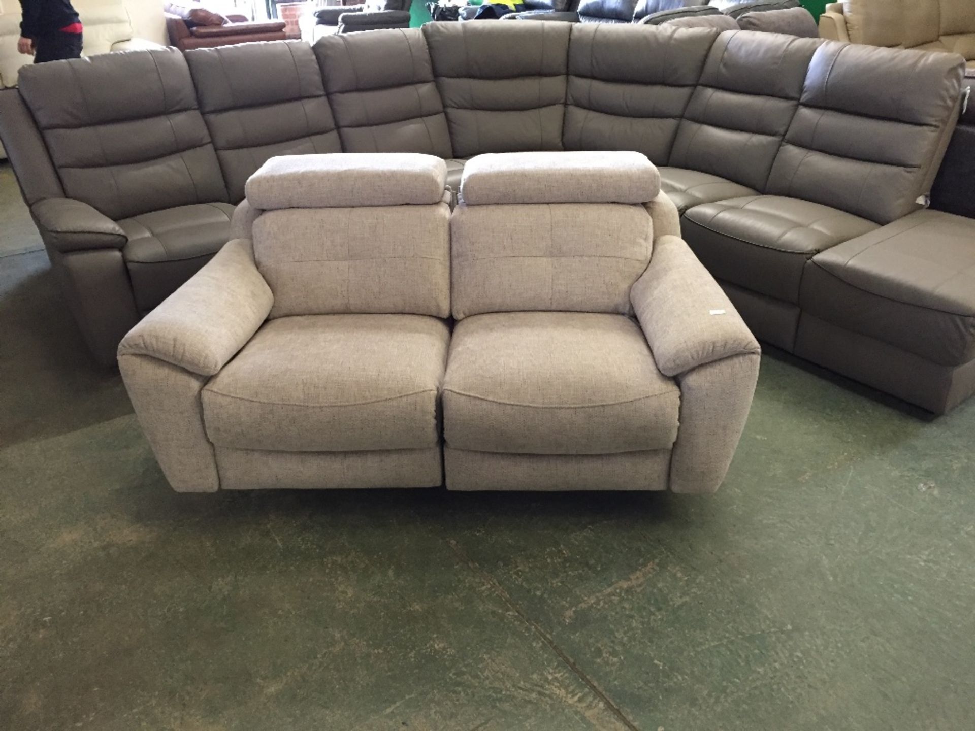 BISCUIT ELECTRIC RECLINING 2 SEATER SOFA (TROO1125