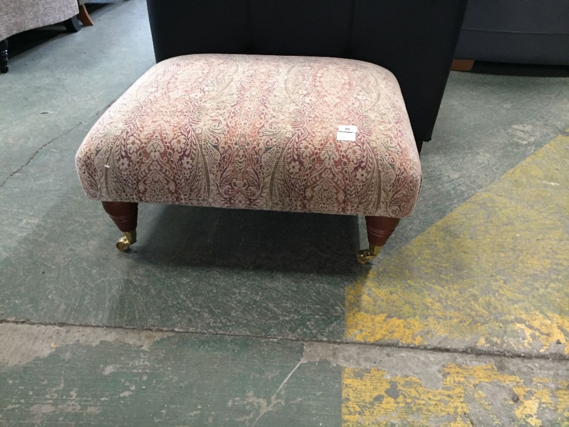 GOLDEN PATTERNED FOOTSTOOL