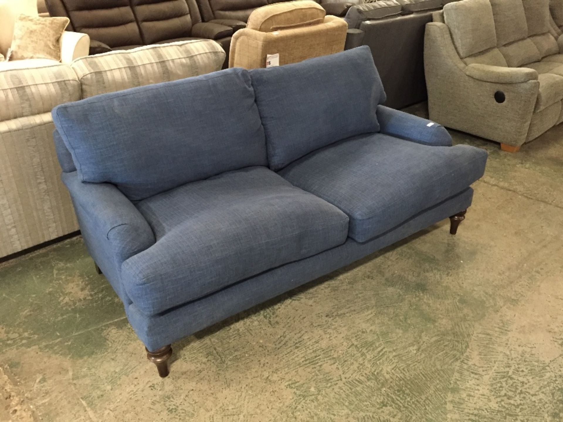 BLUE 3 SEATER SOFA (TROO1393-WOO276599)