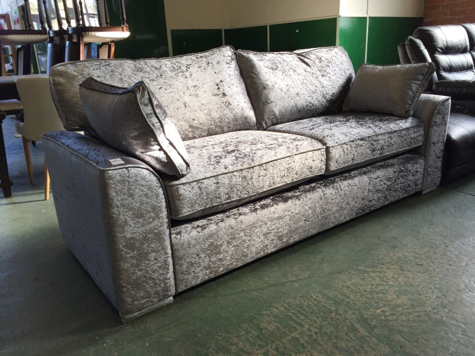 LINCOLN FLEX SHIMMER STEEL 4 SEATER SOFA