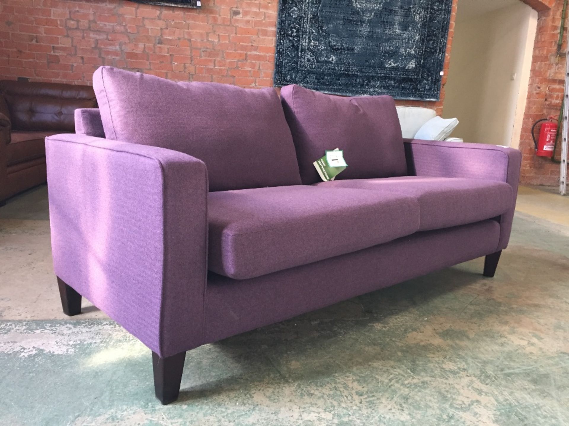 HARRISON TWEED PURPLE 3 SEATER SOFA