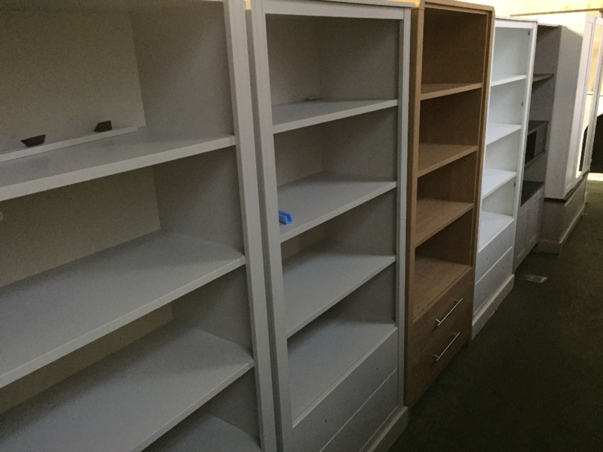 GREY 2 DOOR BOOKCASE (RETURN)