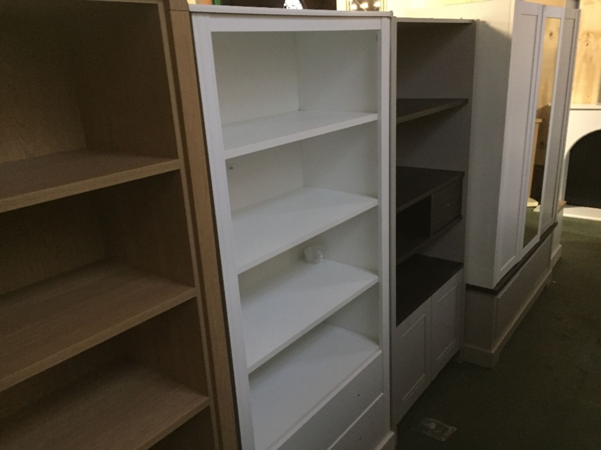 WHITE 2 DRAWER BOOKCASE (RETURN)