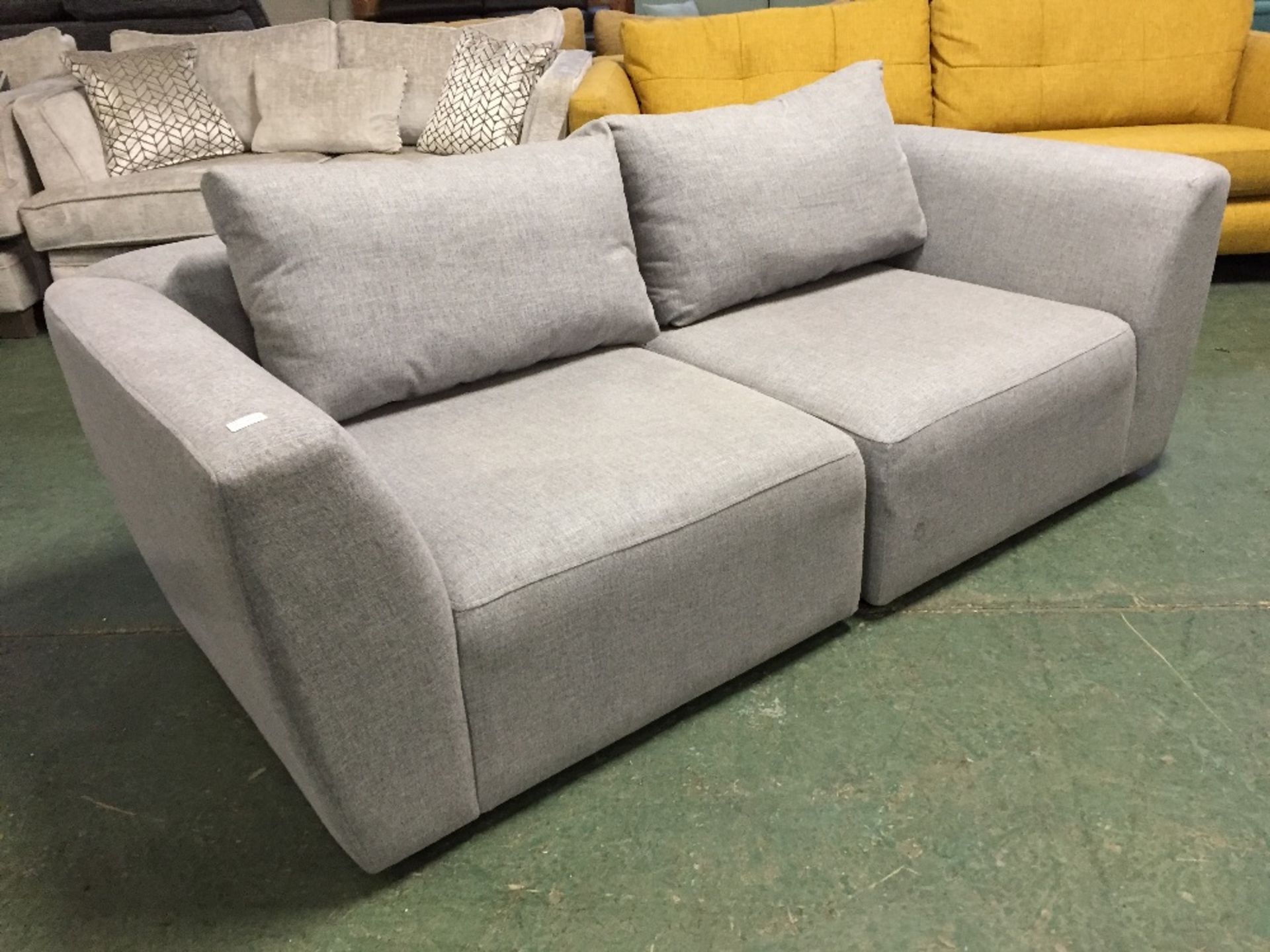 LOTTIE GREY SPLIT 3 SEATER SOFA (371245)