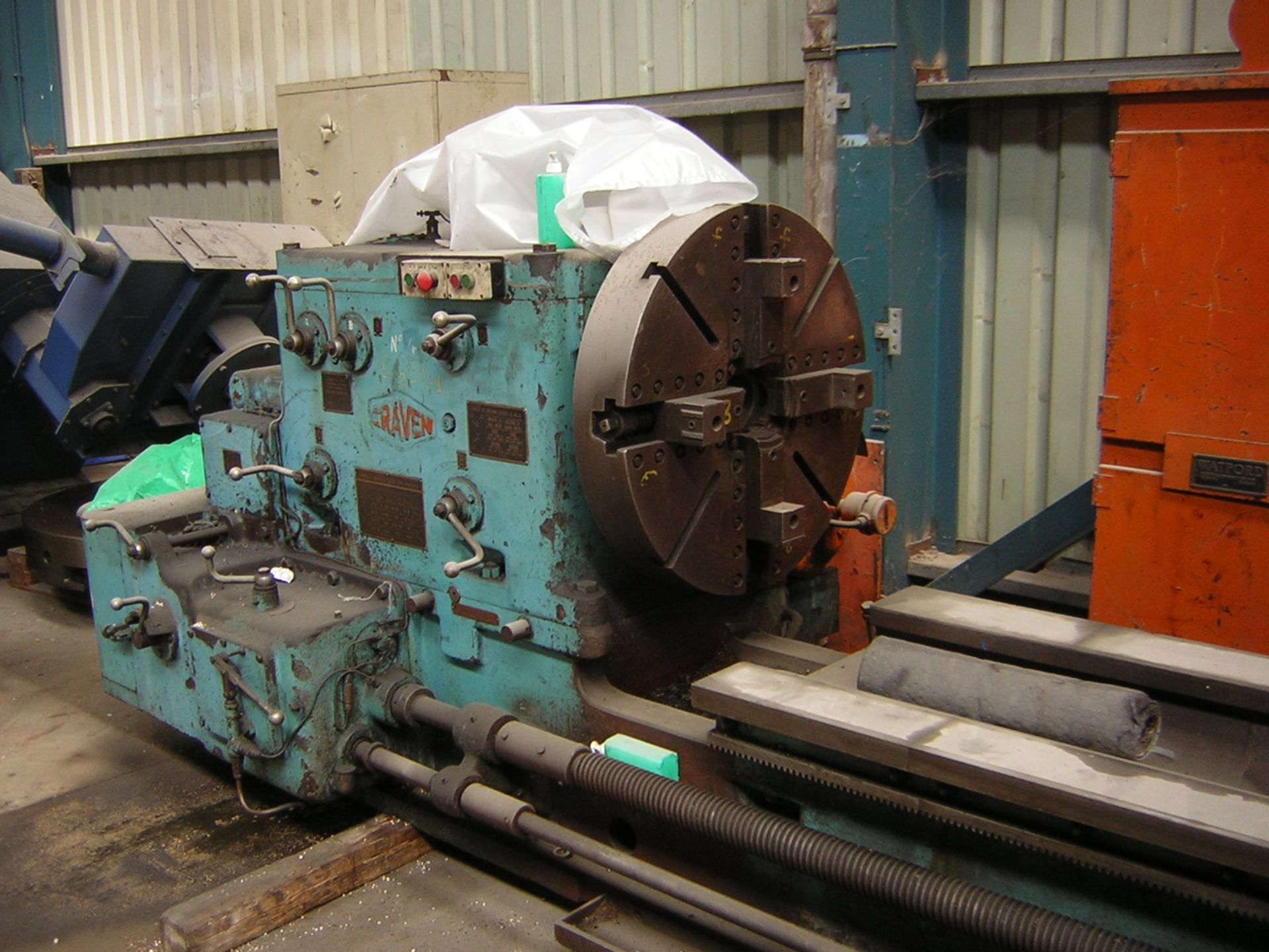 Craven Gap Bed Lathe 40" x 13' - Image 3 of 3