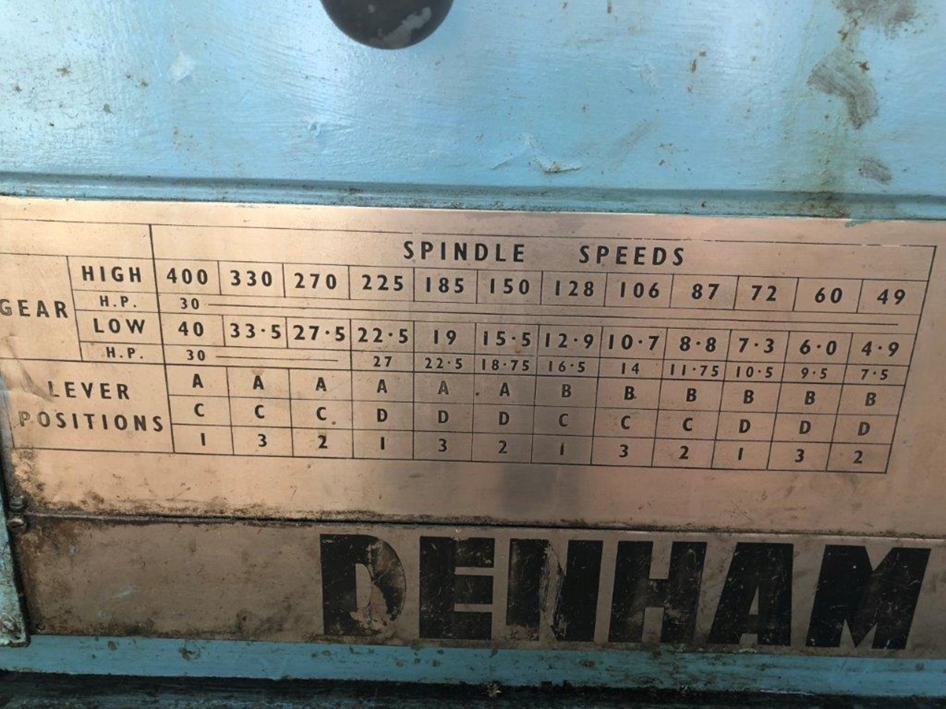 Denham BV 28 Gap Bed centre Lathe - Bild 7 aus 9