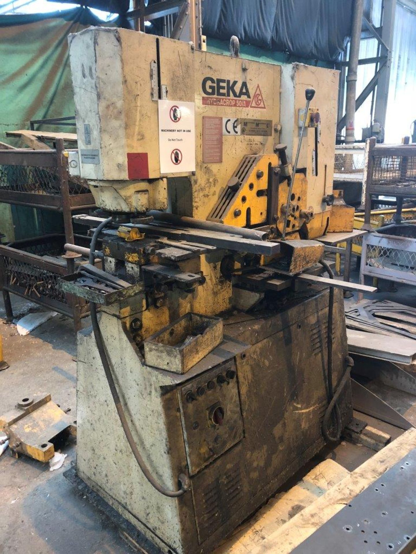 GEKA HYDRACROP 50A HYDRAULIC 50 TON CAPACITY IRONWORKER