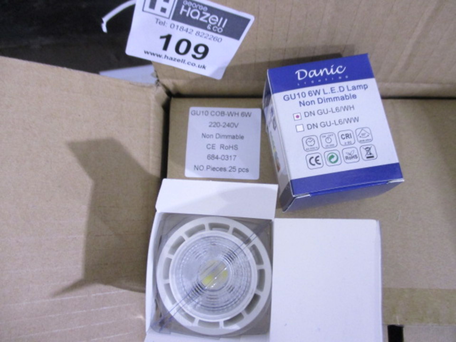 25 X 6W LED GU10 LAMPS