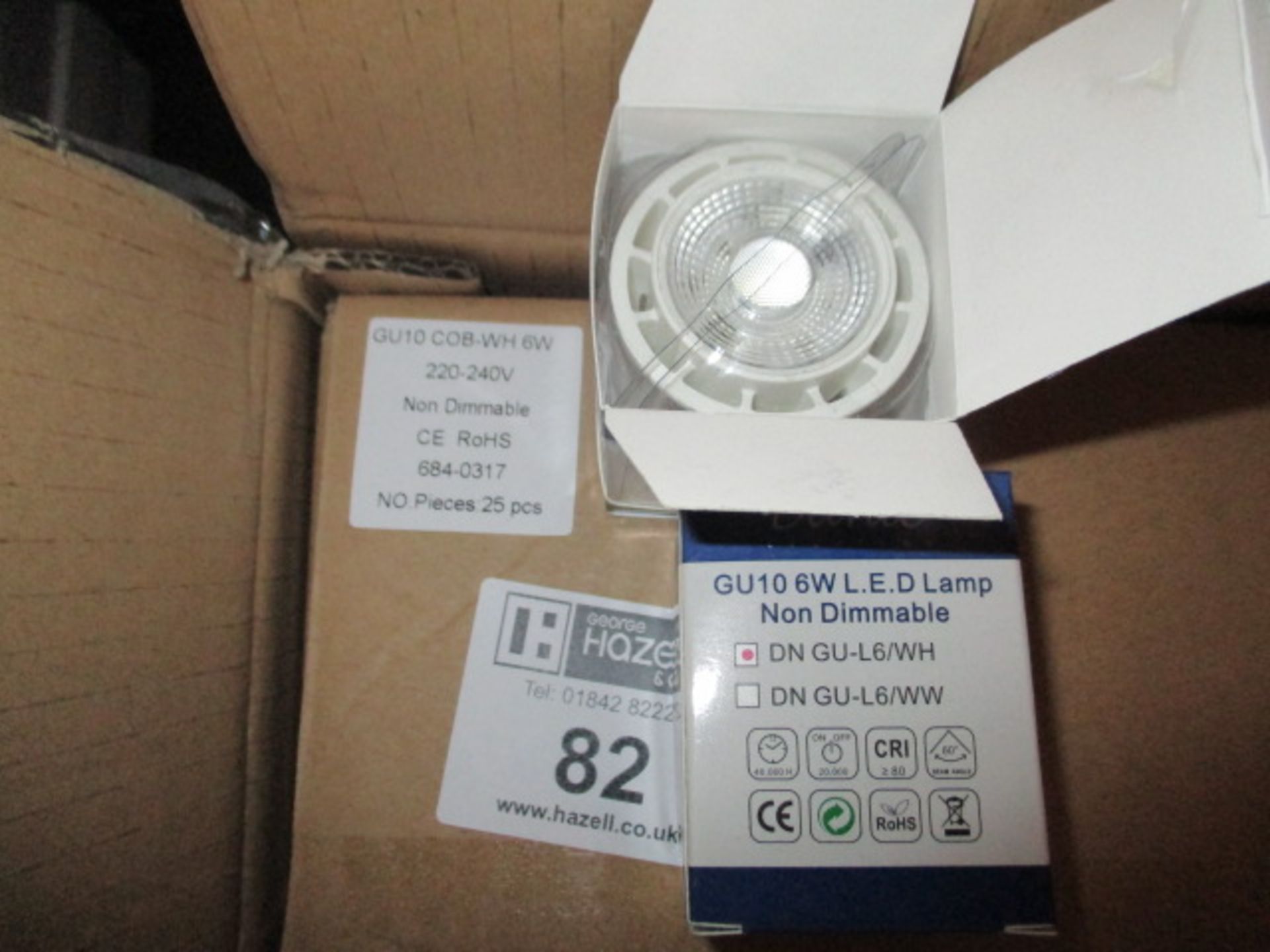 25 X GU10 LED 6W LAMPS