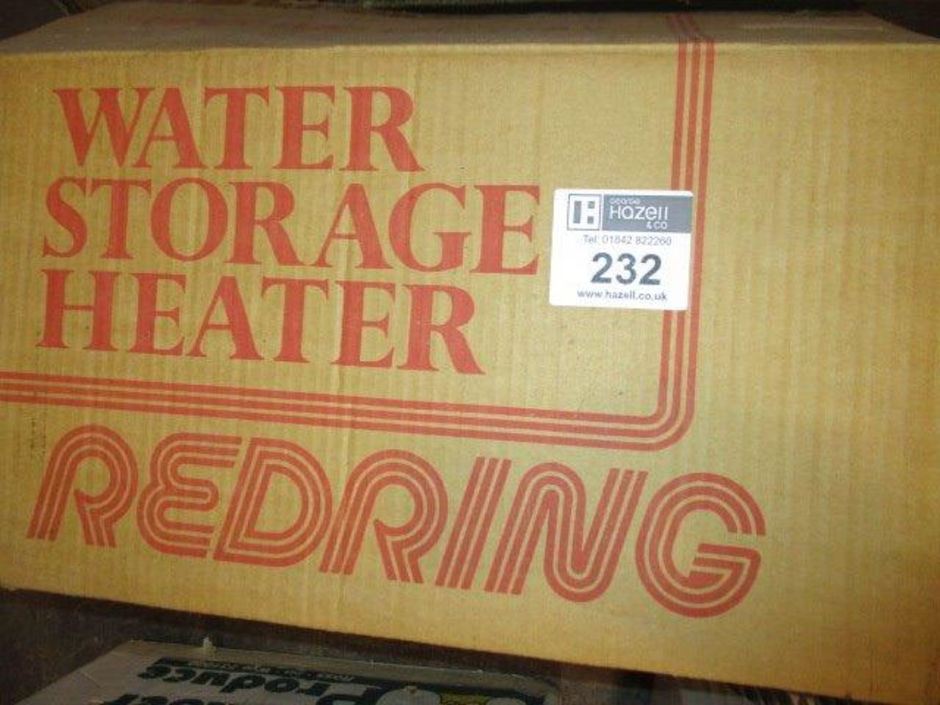 1 X RED RING WATER STORAGE HEATER