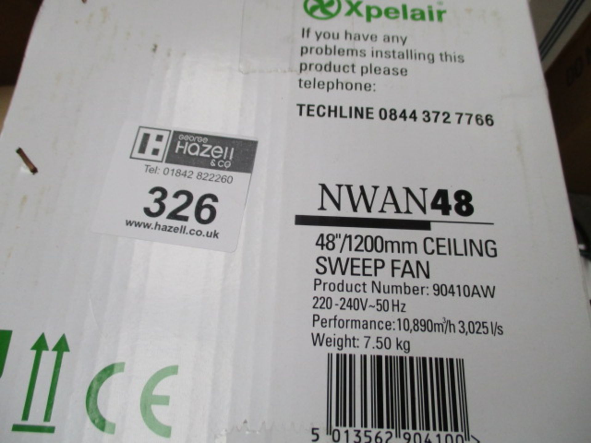 1 X XPELAIR 48 INCH SWEEP FAN