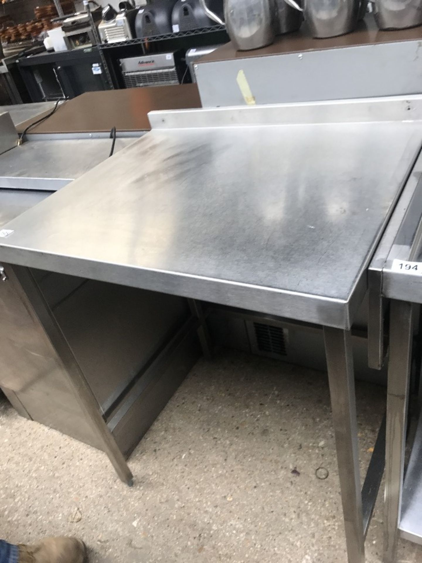 stainless steel over appliance table 780 x 600mm
