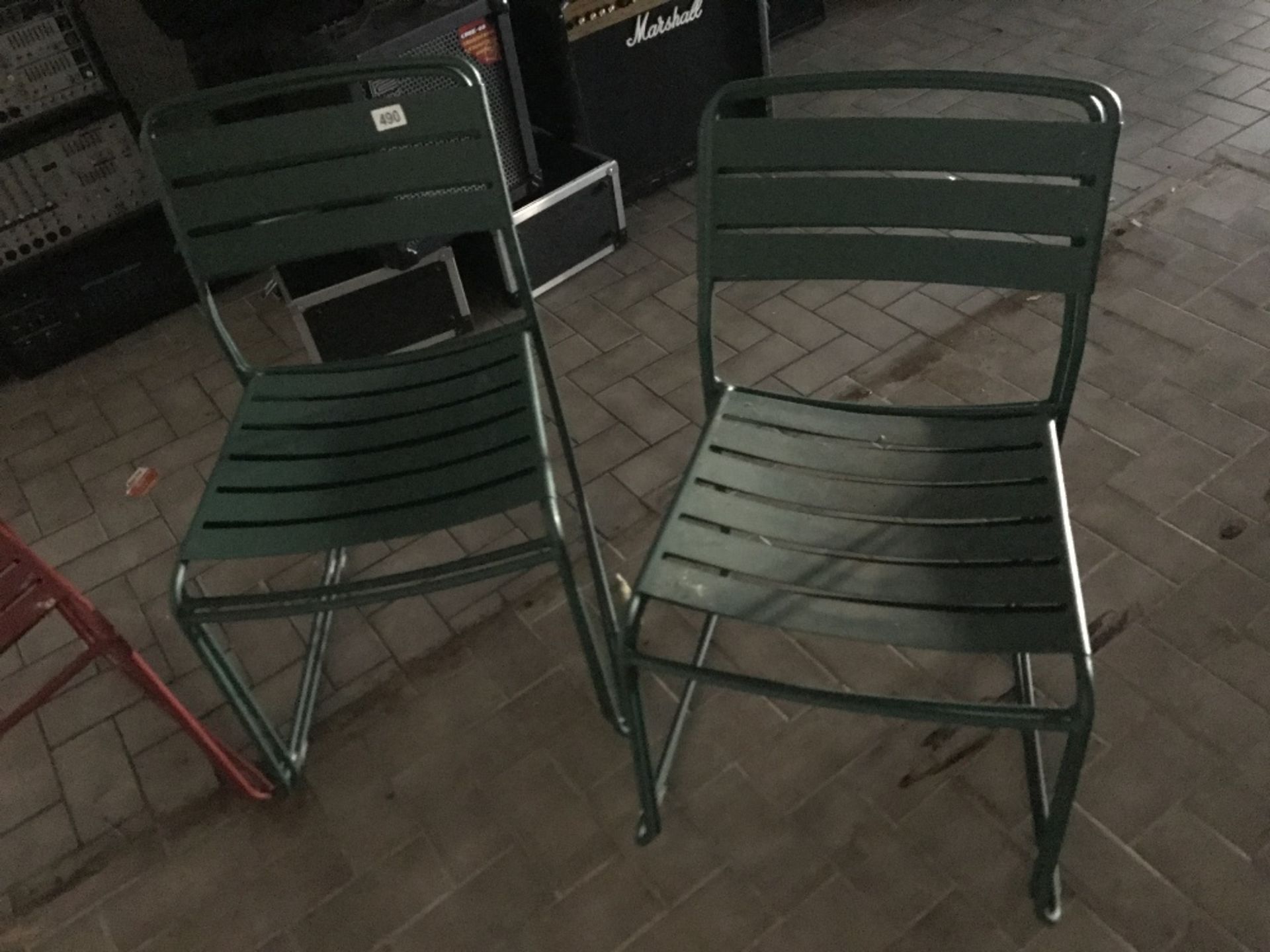 4 x metal chairs