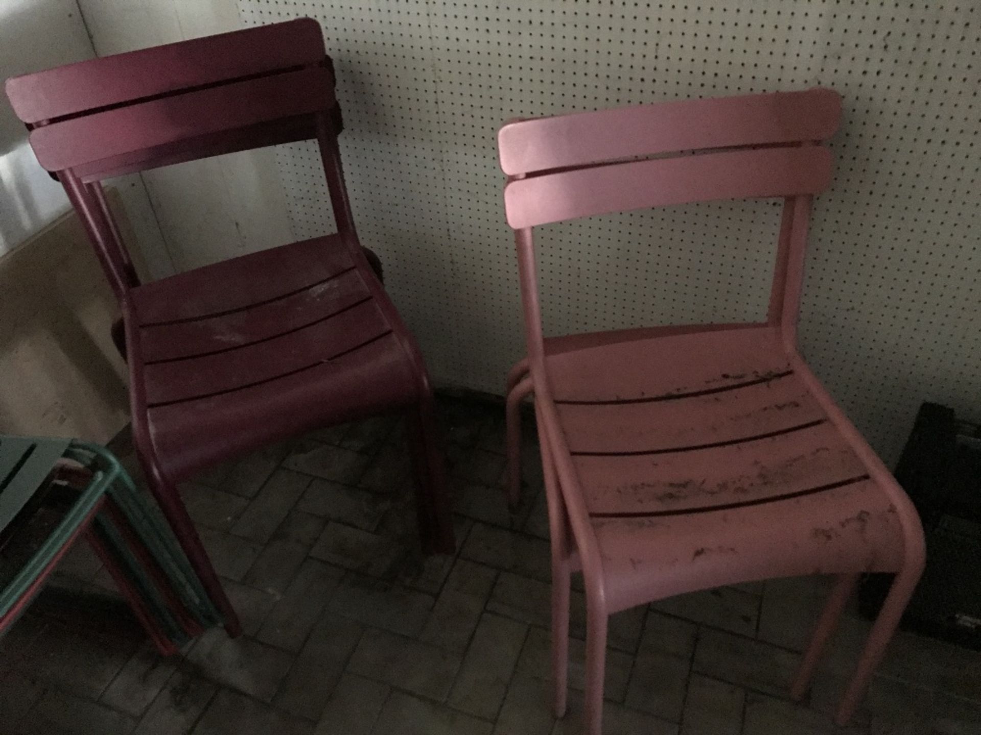 4 x metal chairs