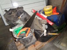 Pallet of miscellaneous tools