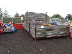 Approximately 100 herras fence panels and 2 pallets of bases