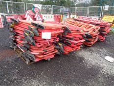 Quantity of plastic road safety barriers