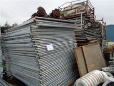 5 x stillages of solid panel heras fencing