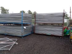 Approximately 120 Herras fence panels and bases to 5 pallets