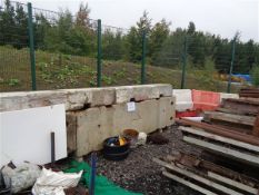 Quantity concrete forming site barriers as lotted
