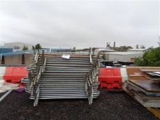 Approximately 50 galvanised safety barriers