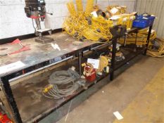 12' x 3.6" metal workbench with engineers vice