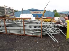 Quantity of galvanised metal canopy fittings