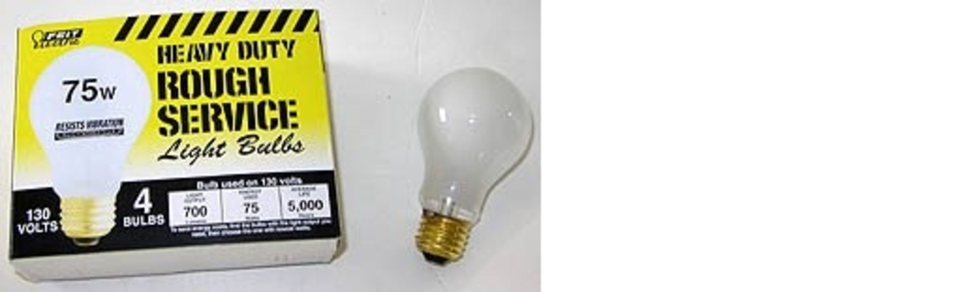 4 Pc 75 Watt Rough Service Light Bulb Set