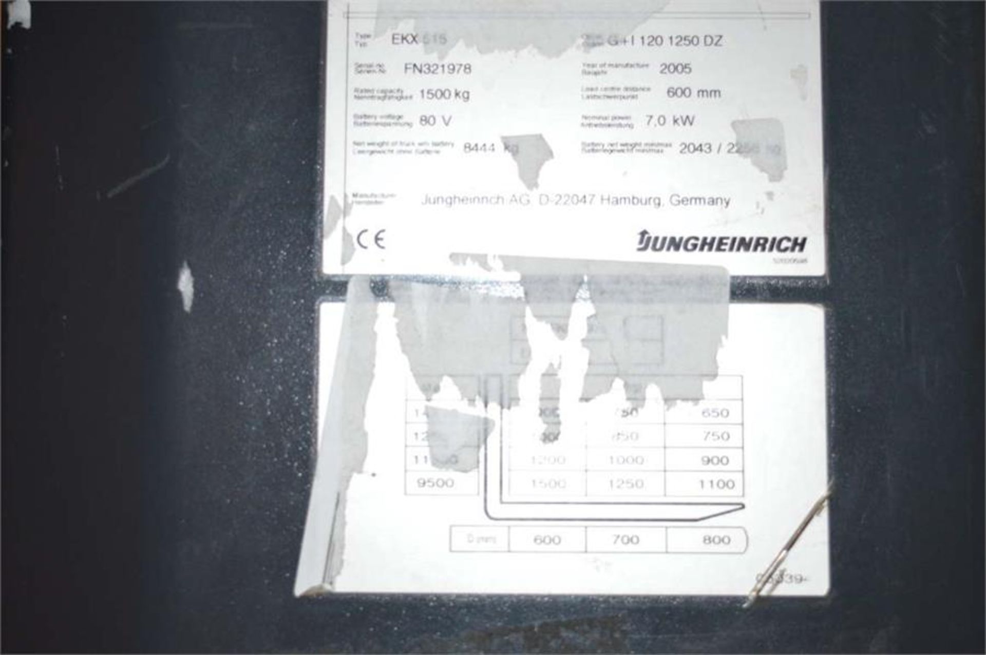 Jungheinrich, Type: EKX515, Option: G+I 114 1250 DZ, 1500kg very narrow aisle electric high level - Image 7 of 7