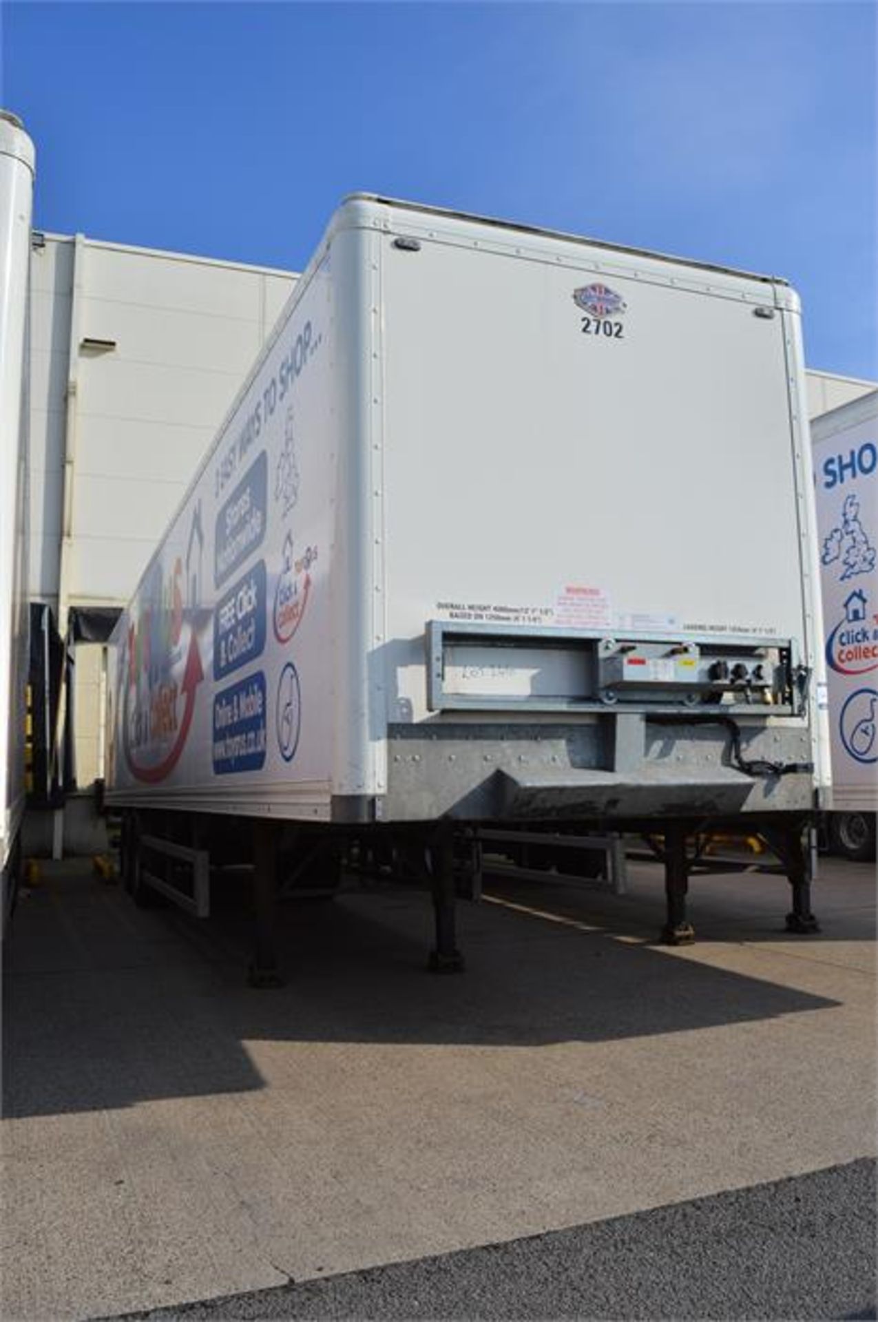 2014 Cartwright, twin axle 40ft box trailer, VIN: A141082, MOT: June 2018 with Dhollandia, 1500kg