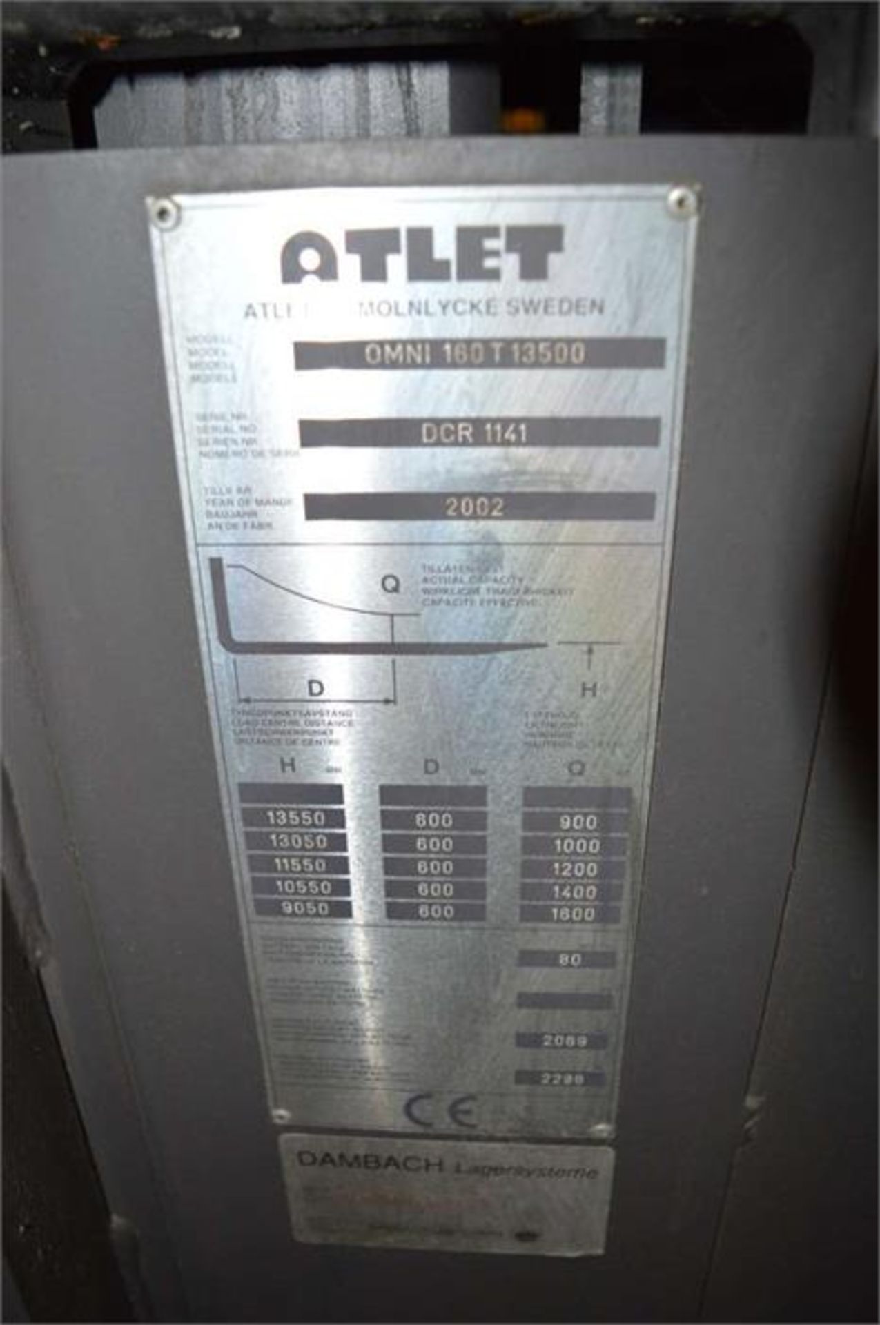 Atlet, Model: OMNI 160T 1350, 1600kg very narrow aisle electric high level order picker, Serial - Image 4 of 4