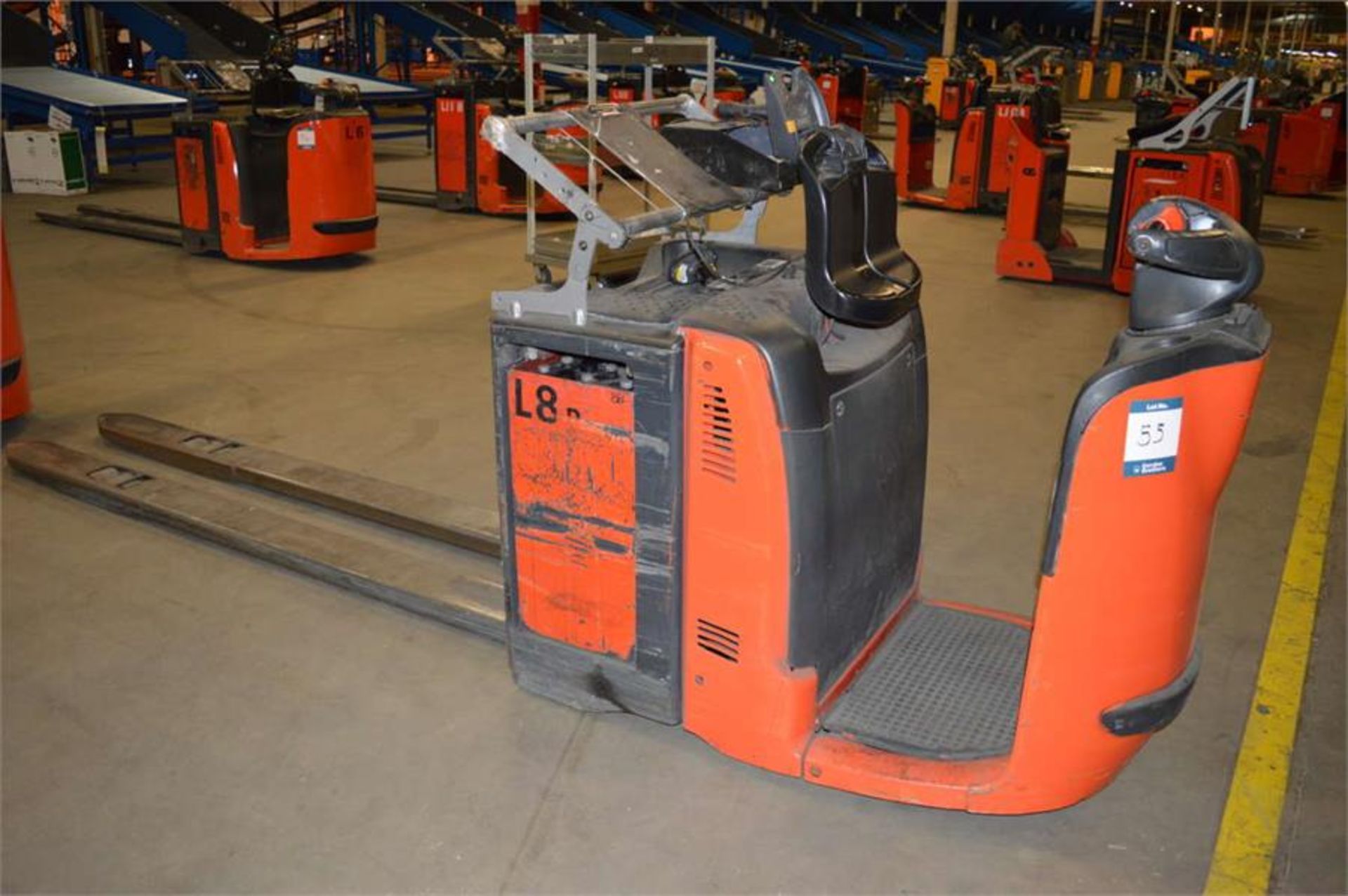 Linde, Model: T20/SP, double pallet ride on electric low level order picker, Serial No. W4X132A01849