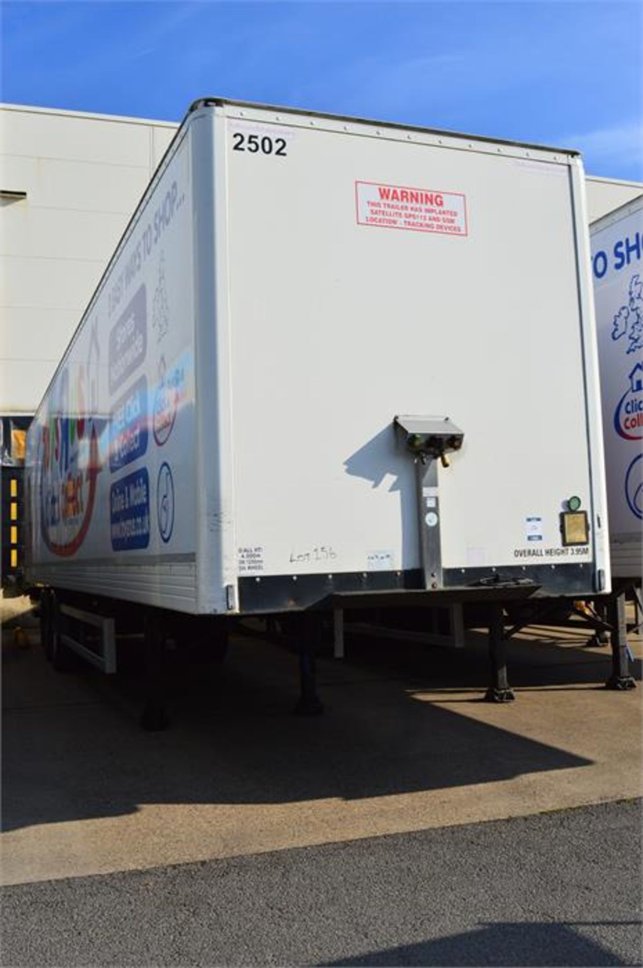 2012 Montracon, twin axle 40ft box trailer, VIN: N106508, MOT: August 2018 with Dhollandia, 1500kg