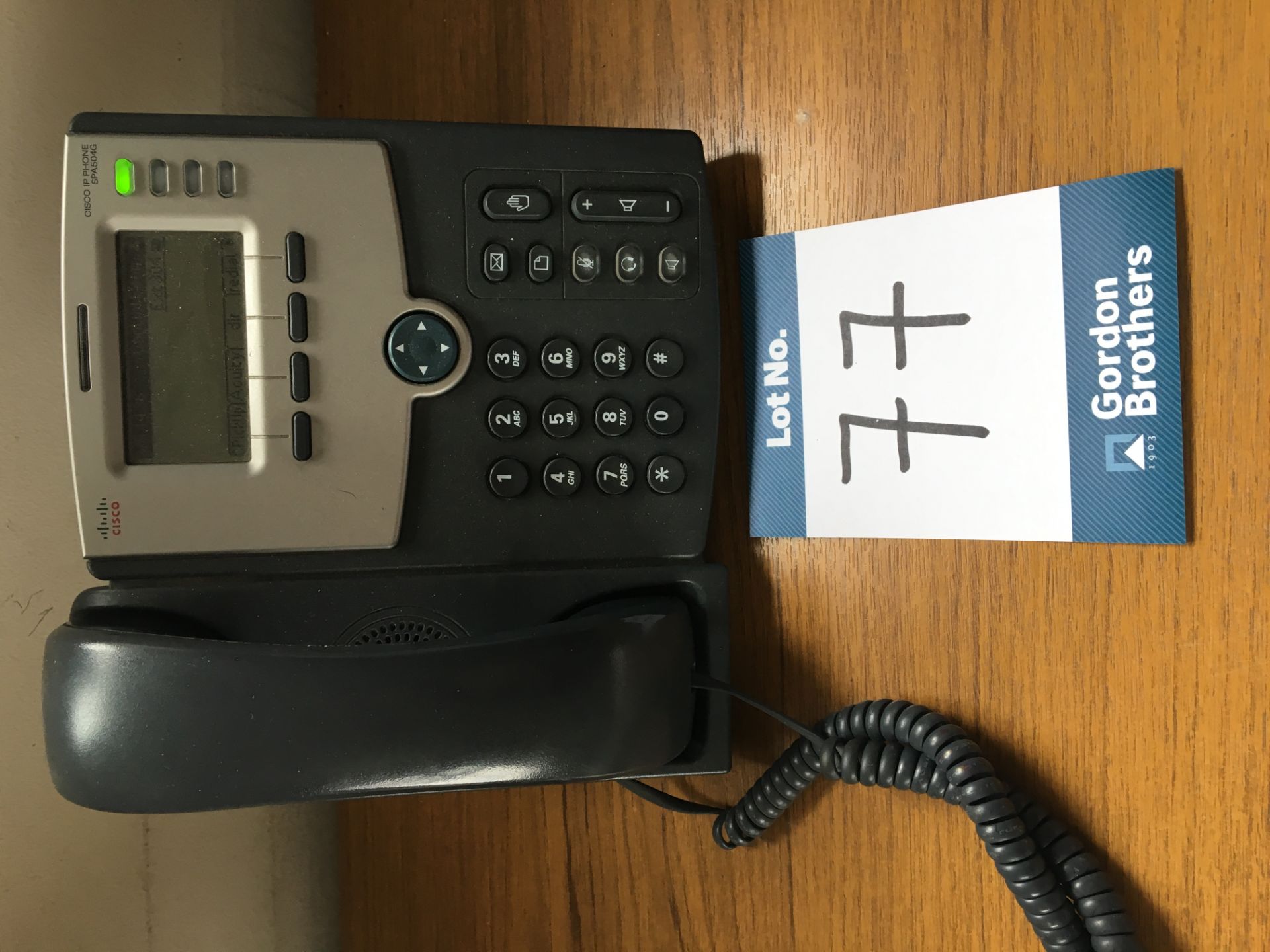 3 x Cisco SPA504G IP phone handsets, Serial no's. CBT1411010D, CBT1515077F & tbc - Image 2 of 6